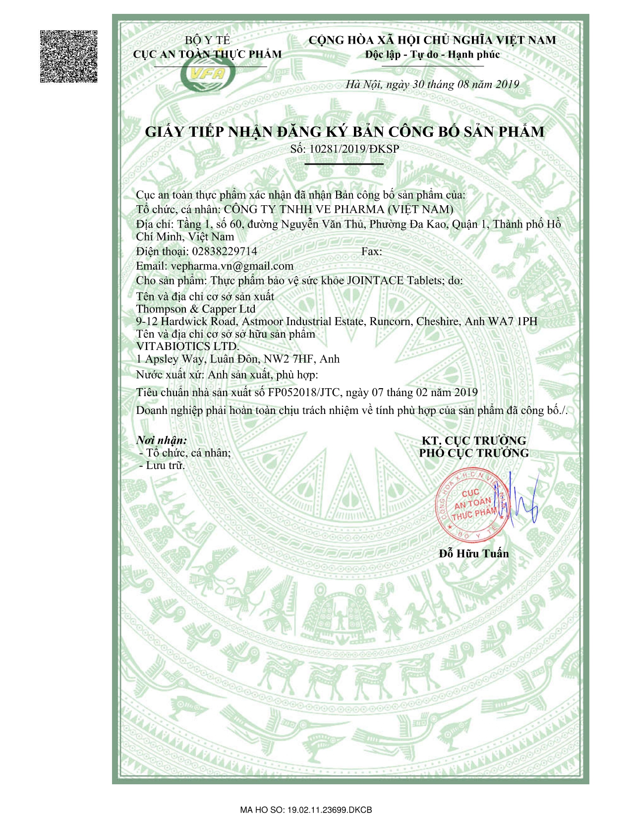 Vitabiotics Jointace - Hỗ trợ tăng tiết dịch khớp - Ảnh 2