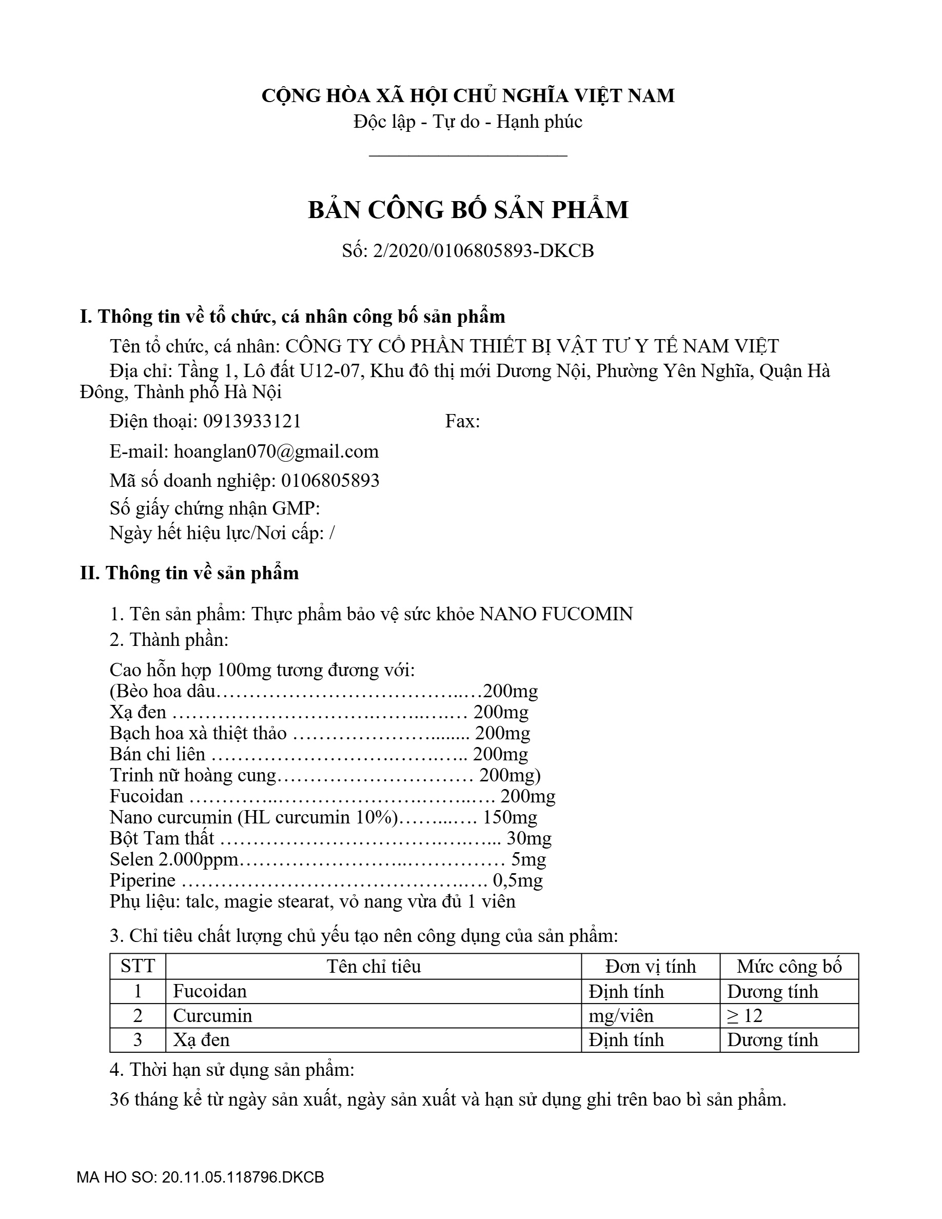 Nano Fucomin HVQY ( L/30 viên ) - Ảnh 3