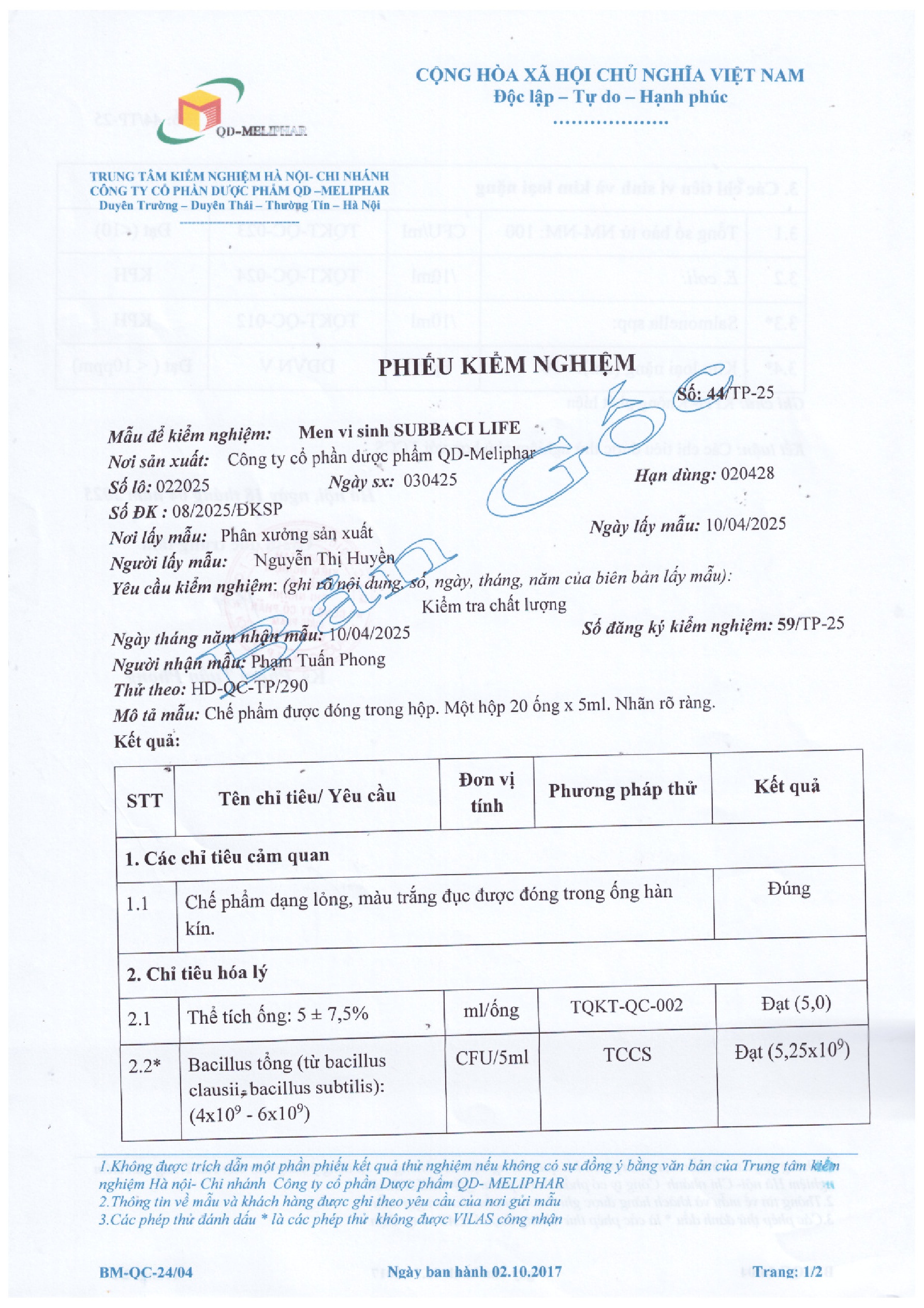 Subbaci Life (H*20 ống*5ml) - Ảnh 3